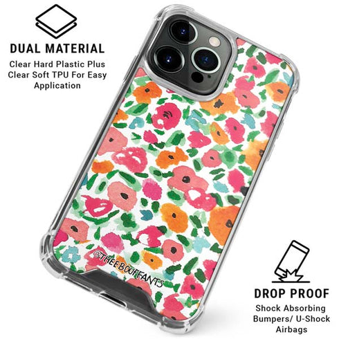 Bouffants and Broken Hearts Watercolor Floral iPhone 16 Pro Clear Case